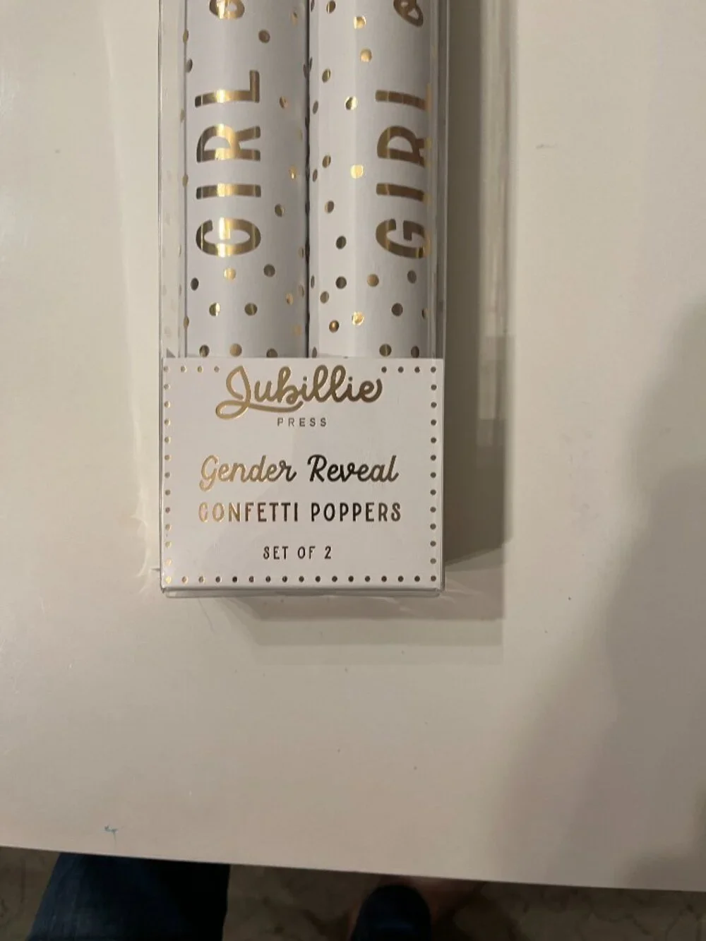 Boy Gender Reveal Confetti Poppers Set of 2